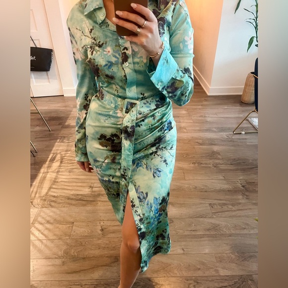 Barbaton GORGEOUS colour midi dress size 00 but fits XS - S - Picture 2 of 8